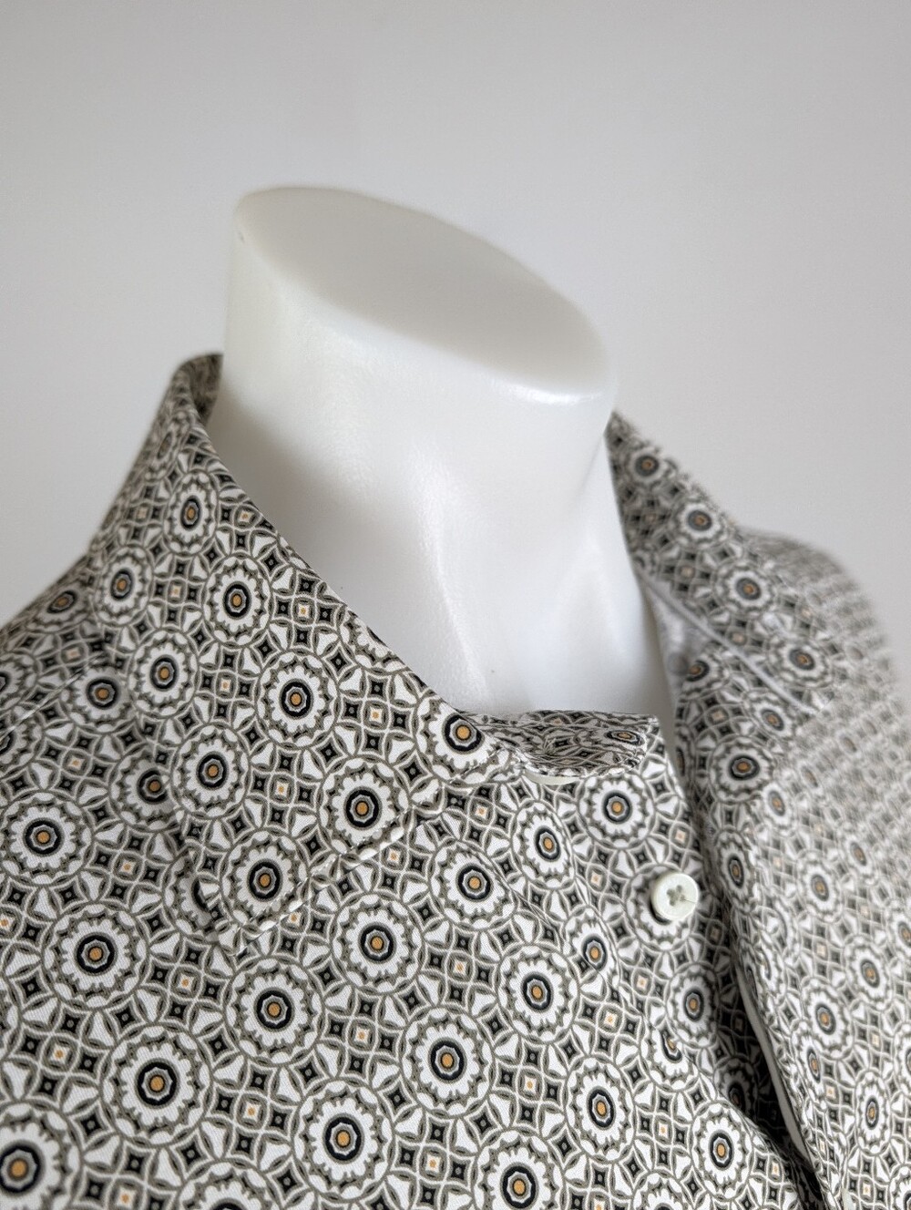 Bugatchi 8-Way Stretch Geometric Print Button-Down Shirt